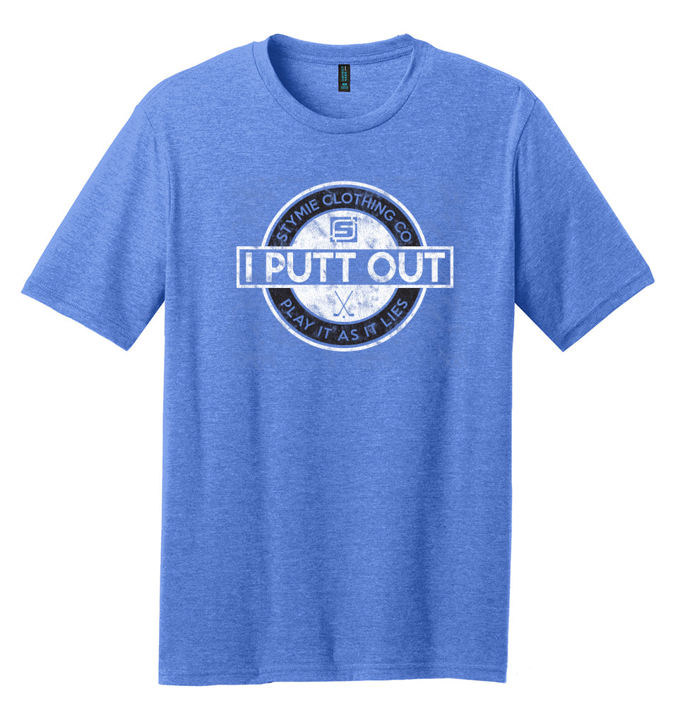 Play It As It Lies Golf T-Shirt (Tri-Blend) | Stymie Clothing Company Heathered Royal / XL